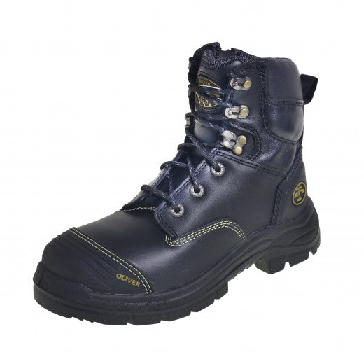 Oliver Side Zip - 8'' Work Boot-Black