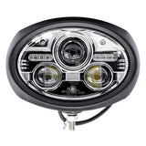 Oval LED Headlight Hi Lo Set