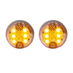 LED Hide-a-Way, Amber, 6 LEDs, Pair, 12V