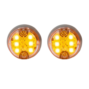 LED Hide-a-Way, Amber, 6 LEDs, Pair, 12V