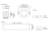 LED Hide-a-Way, Amber, 6 LEDs, Pair, 12V